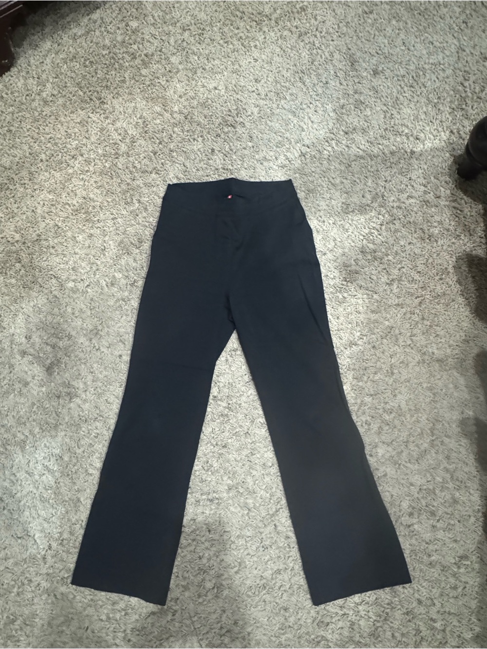 SPANX Black High-Rise Kick Flare Stretch Pants